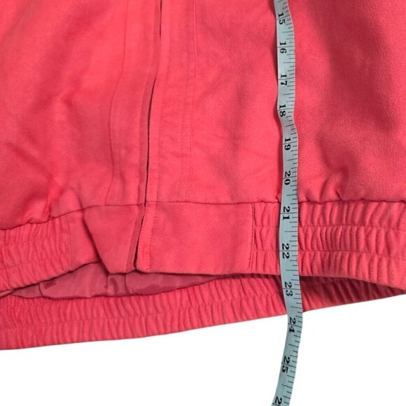 Vintage Suede-Like Embroidered Zip-Up Jacket  Size Small Western Boho Pink - Picture 7 of 7